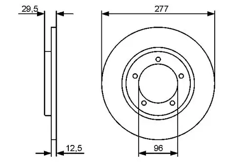 спирачен диск BOSCH 0 986 479 487