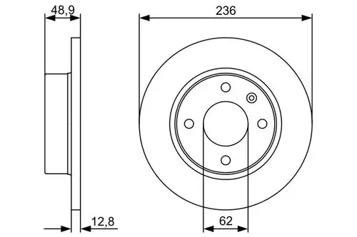 спирачен диск BOSCH 0 986 479 491