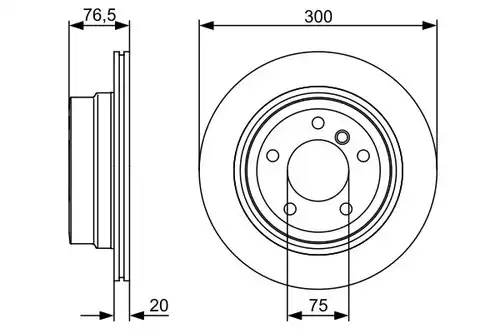 спирачен диск BOSCH 0 986 479 496