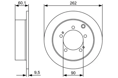 спирачен диск BOSCH 0 986 479 512