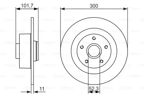 спирачен диск BOSCH 0 986 479 573