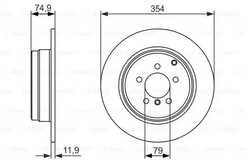 спирачен диск BOSCH 0 986 479 612