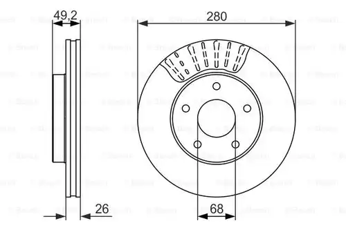 спирачен диск BOSCH 0 986 479 678