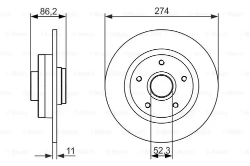 спирачен диск BOSCH 0 986 479 682