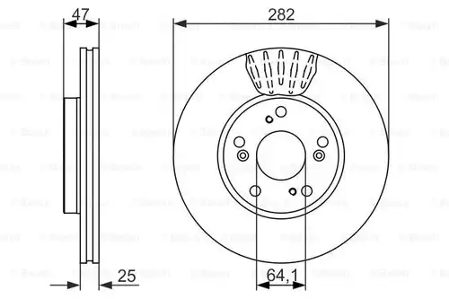 спирачен диск BOSCH 0 986 479 686