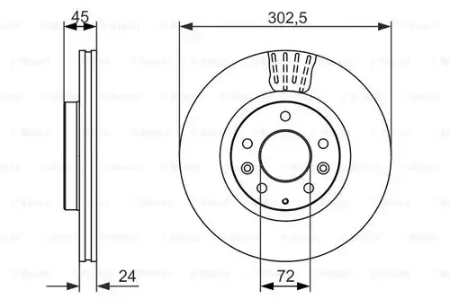 спирачен диск BOSCH 0 986 479 700