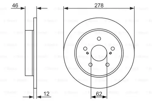 спирачен диск BOSCH 0 986 479 752