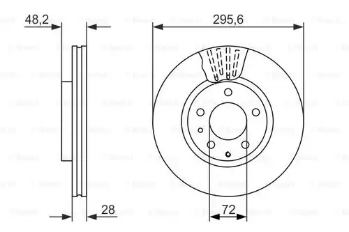 спирачен диск BOSCH 0 986 479 758