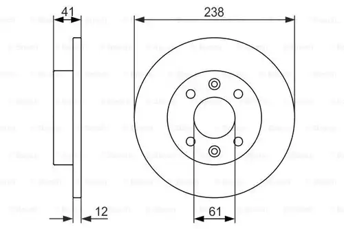 спирачен диск BOSCH 0 986 479 831