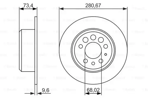 спирачен диск BOSCH 0 986 479 835