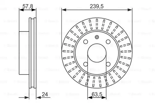 спирачен диск BOSCH 0 986 479 836