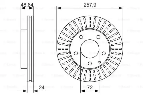 спирачен диск BOSCH 0 986 479 844