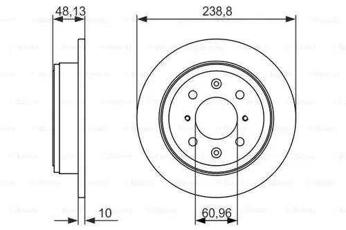 спирачен диск BOSCH 0 986 479 860