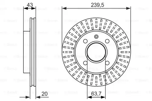 спирачен диск BOSCH 0 986 479 874