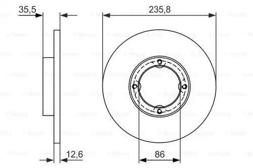 спирачен диск BOSCH 0 986 479 898