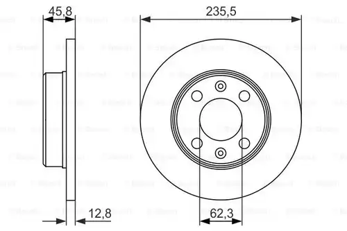 спирачен диск BOSCH 0 986 479 913