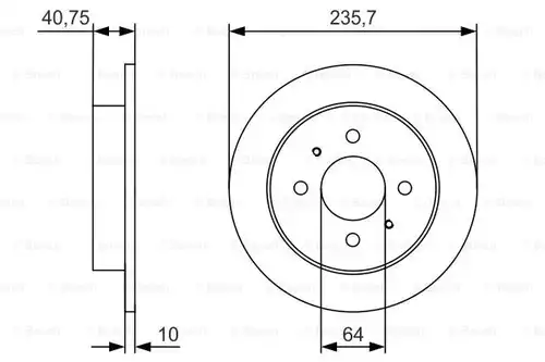 спирачен диск BOSCH 0 986 479 967