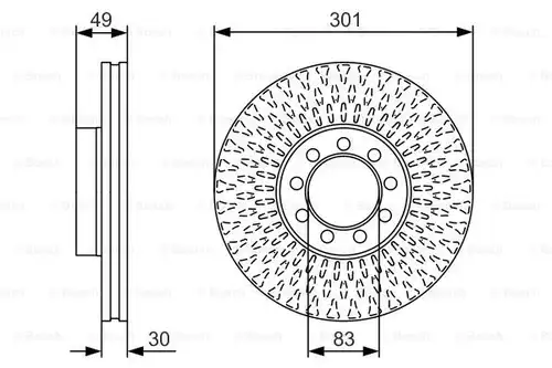 спирачен диск BOSCH 0 986 479 A23