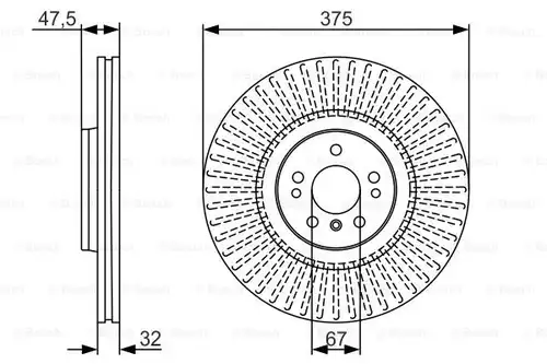 спирачен диск BOSCH 0 986 479 A26