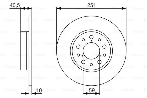 спирачен диск BOSCH 0 986 479 A37