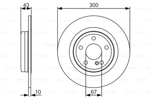 спирачен диск BOSCH 0 986 479 A38