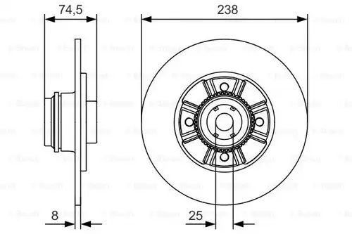 спирачен диск BOSCH 0 986 479 A48