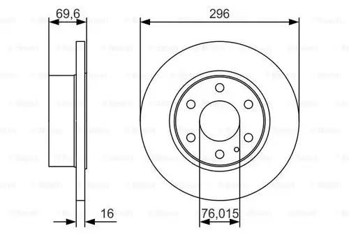 спирачен диск BOSCH 0 986 479 A51