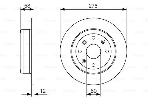 спирачен диск BOSCH 0 986 479 A56