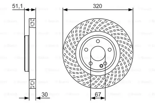 спирачен диск BOSCH 0 986 479 A59