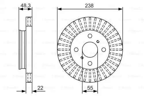 спирачен диск BOSCH 0 986 479 A63