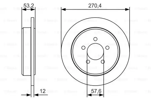 спирачен диск BOSCH 0 986 479 A80