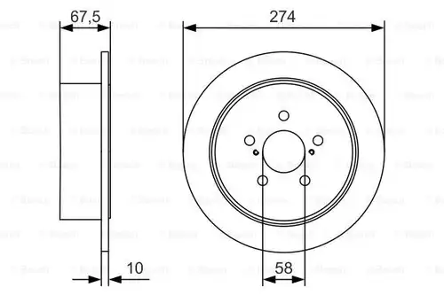 спирачен диск BOSCH 0 986 479 A82