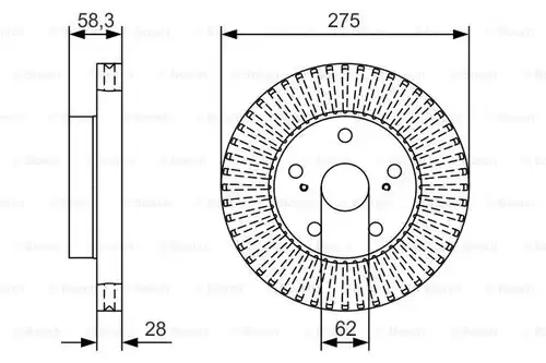 спирачен диск BOSCH 0 986 479 A97