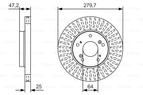 спирачен диск BOSCH 0 986 479 B01