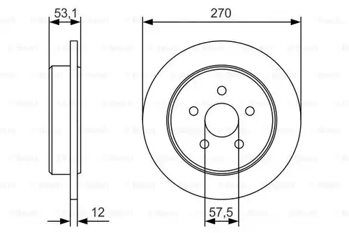 спирачен диск BOSCH 0 986 479 B08