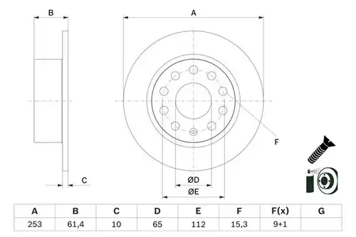 спирачен диск BOSCH 0 986 479 E00