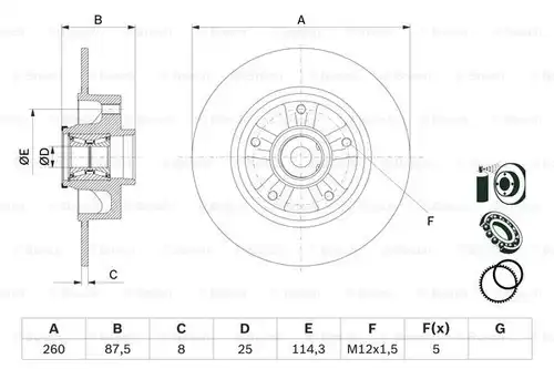 спирачен диск BOSCH 0 986 479 E79