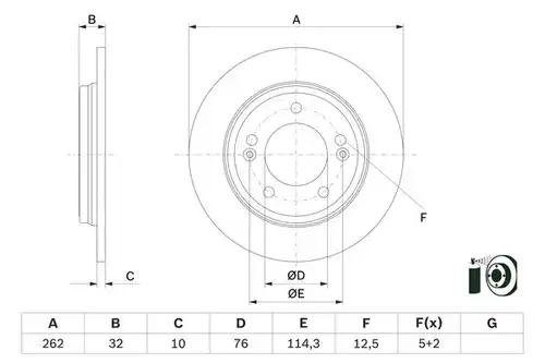 спирачен диск BOSCH 0 986 479 G29