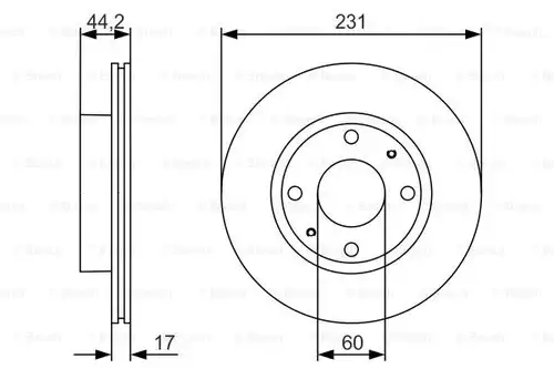 спирачен диск BOSCH 0 986 479 R23