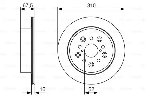 спирачен диск BOSCH 0 986 479 R25