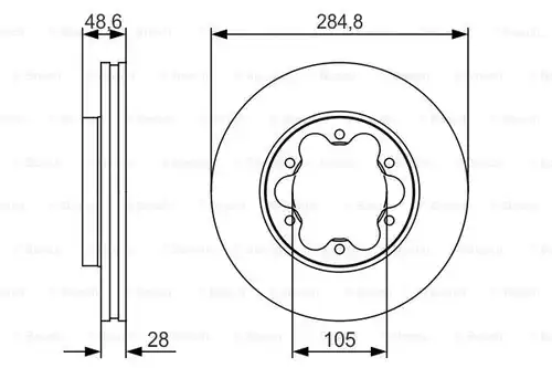 спирачен диск BOSCH 0 986 479 R27