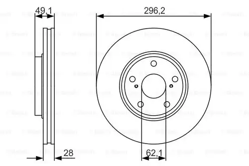 спирачен диск BOSCH 0 986 479 R28