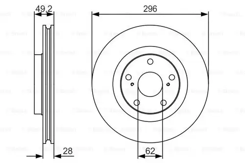 спирачен диск BOSCH 0 986 479 R33