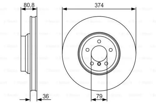 спирачен диск BOSCH 0 986 479 R35