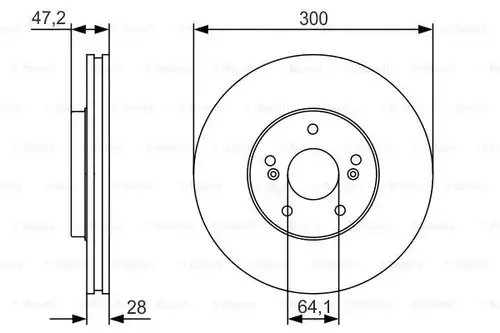 спирачен диск BOSCH 0 986 479 R47