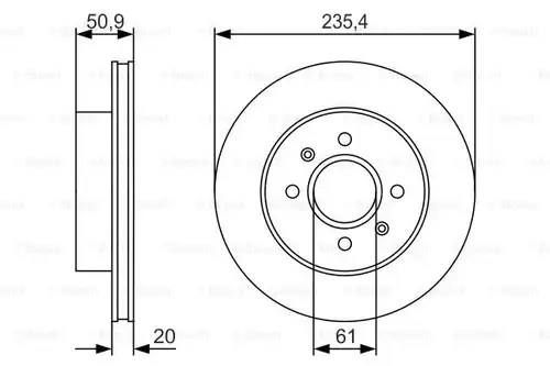 спирачен диск BOSCH 0 986 479 R52