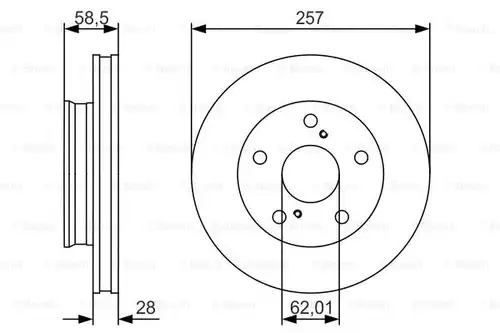 спирачен диск BOSCH 0 986 479 R53