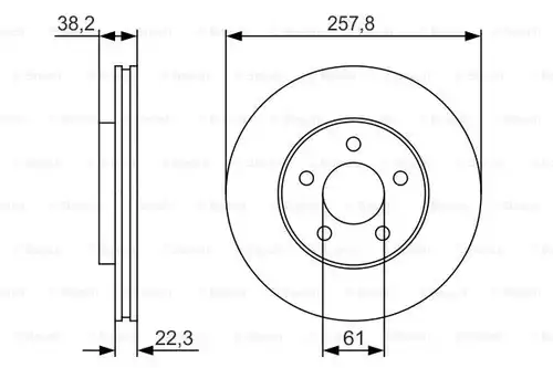 спирачен диск BOSCH 0 986 479 R56