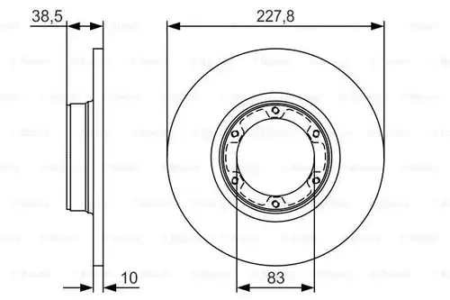 спирачен диск BOSCH 0 986 479 R65