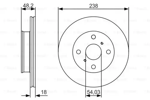 спирачен диск BOSCH 0 986 479 R75